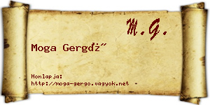Moga Gergő névjegykártya