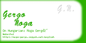 gergo moga business card